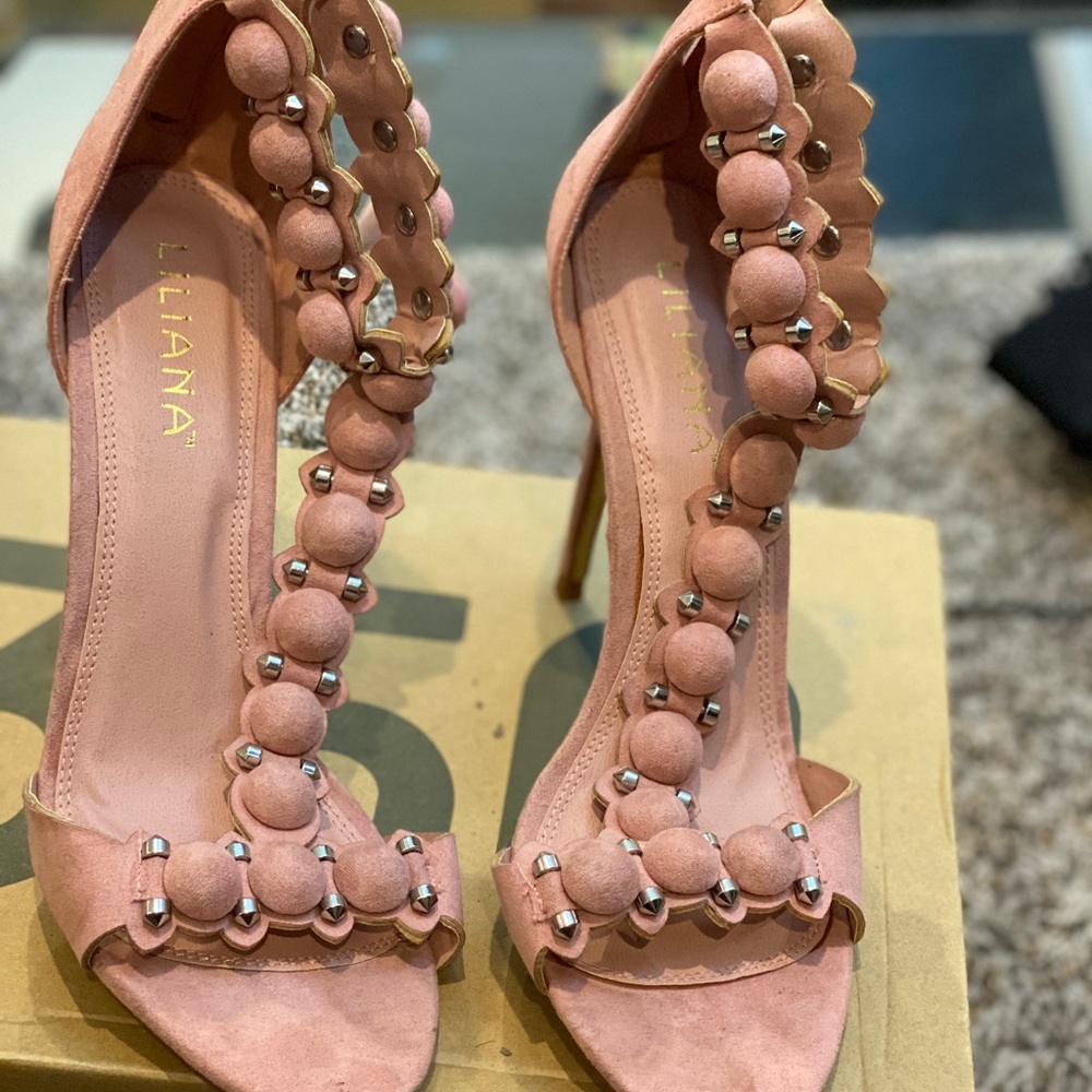 Blush pink heels